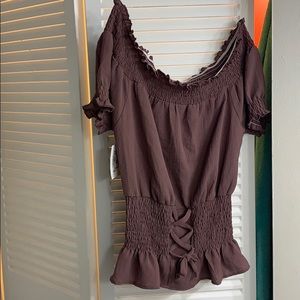 Mauve colored blouse